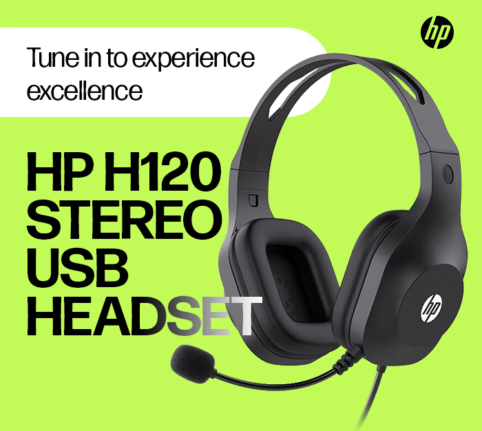 H120 USB Headset Unique Computers HP Amplify Power Partner