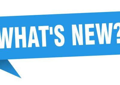 what's new? banner. what's new? speech bubble. what's new? sign